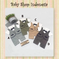 LJ161 Romper Tuksedo Bayi Baju Pesta Bayi Cowok Purple Tie  large